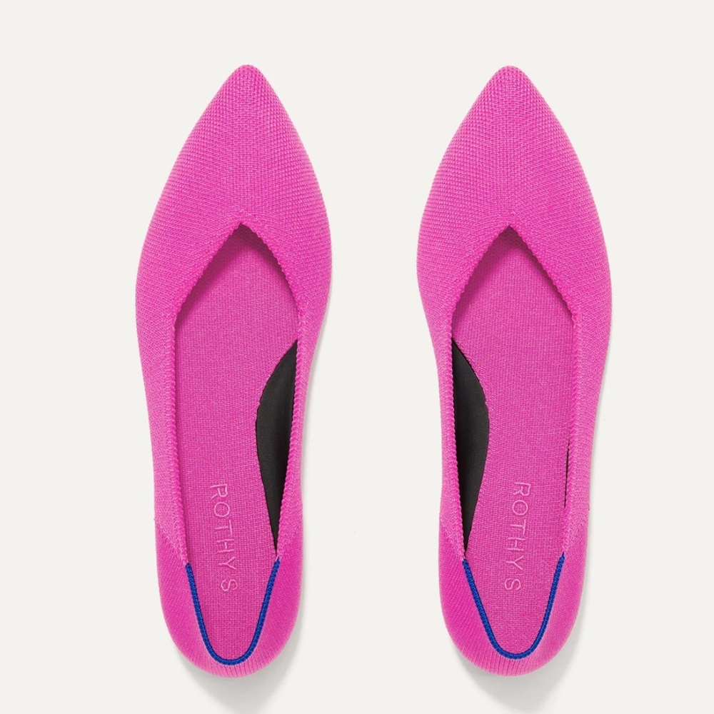 Rothy's Fuchsia Pointed Flats